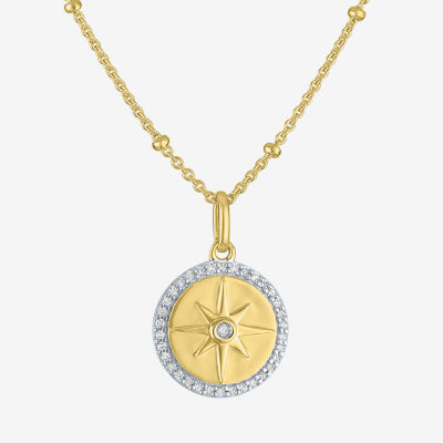 Diamond Addiction (G-H / Si2-I1) Womens 1/10 CT. T.W. Lab Grown White Diamond 14K Gold Over Silver Sterling Silver Star Pendant Necklace