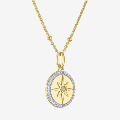 Diamond Addiction (G-H / Si2-I1) Womens 1/10 CT. T.W. Lab Grown White Diamond 14K Gold Over Silver Sterling Silver Star Pendant Necklace