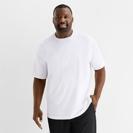 Shaquille O'neal Xlg Elevated Mens Crew Neck Short Sleeve Quick Dry Active Athletic T-shirt In White