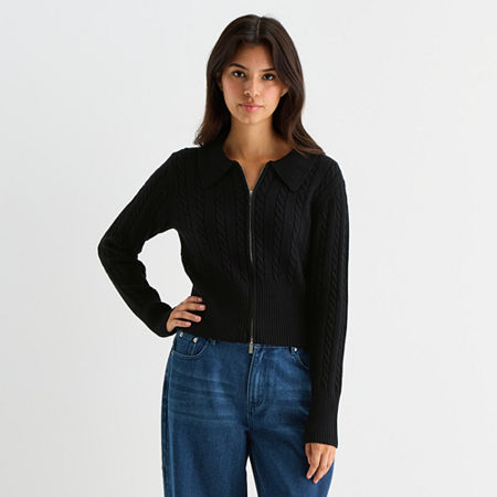 Forever 21 Juniors Womens Long Sleeve Pullover Sweater In Black