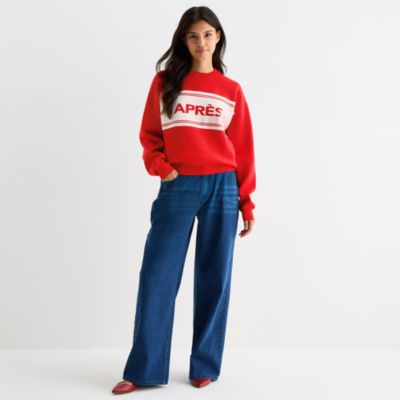 Forever 21 Juniors Womens Crew Neck Long Sleeve Pullover Sweater