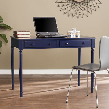 Southlake Furniture Ryan Farmhouse 2-Drawer Writing Desk, One Size, Blue