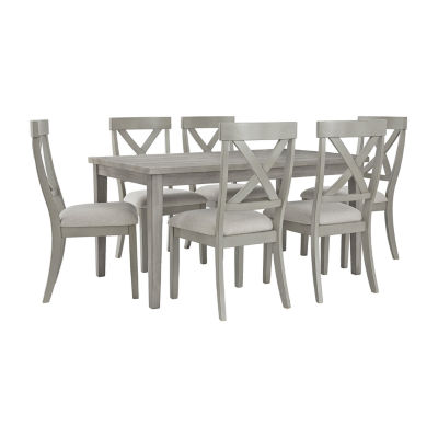 Signature Design by Ashley® Paralee 7-Piece Dining Set, Color: Gray ...