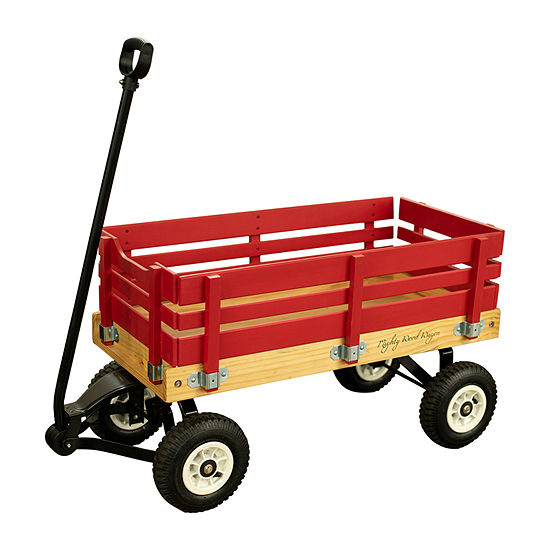 Children'S Metal/Wood Side Rail Wagon