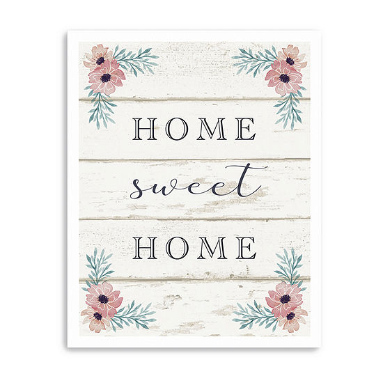 Home Sweet Home Shabby Chic Giclee Canvas Art