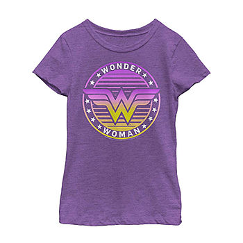 DC Comics Wonder Woman Girls 2 Pack Long Sleeve Graphic T-Shirts 