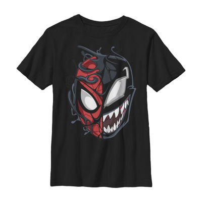 Little & Big Kid Boys Crew Neck Short Sleeve Slim Fit Marvel Venom Graphic T-Shirt