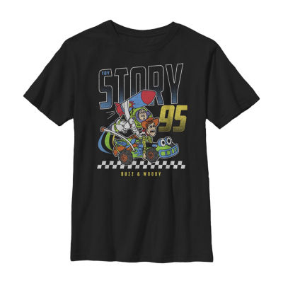 Little & Big Kid Boys Crew Neck Short Sleeve Slim Fit Toy Story Graphic T-Shirt