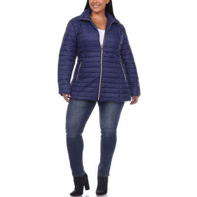 White Mark Midweight Puffer JacketPlus