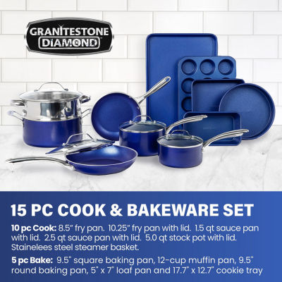 Granitestone 15-pc. Non-Stick Cookware Set