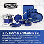 Granite Stone 15-pc. Aluminum Dishwasher Safe Non-Stick Cookware Set