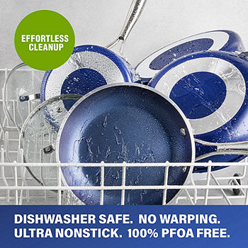 T-Fal Excite 14-pc. Aluminum Dishwasher Safe Non-Stick Cookware Set, Color:  Blue - JCPenney