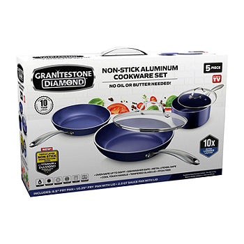 Granitestone Blue 15pc Nonstick Pots & Pans Cookware and Bakeware Set
