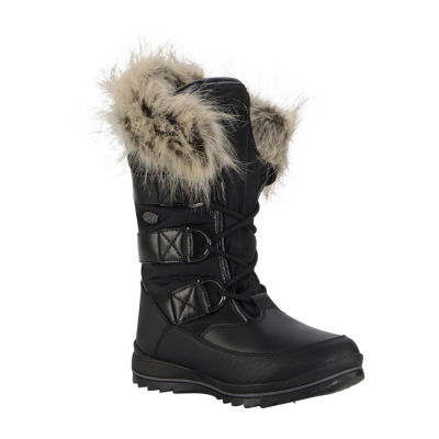 Lugz Womens Tundra Fur Water Resistant Flat Heel Winter Boots - JCPenney