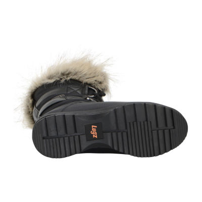 Lugz Womens Tundra Fur Water Resistant Flat Heel Winter Boots