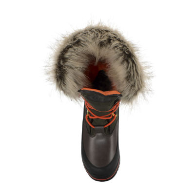 Lugz Womens Tundra Fur Water Resistant Flat Heel Winter Boots