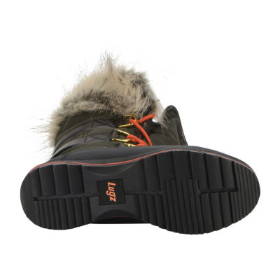 Lugz Womens Tundra Fur Water Resistant Flat Heel Winter Boots