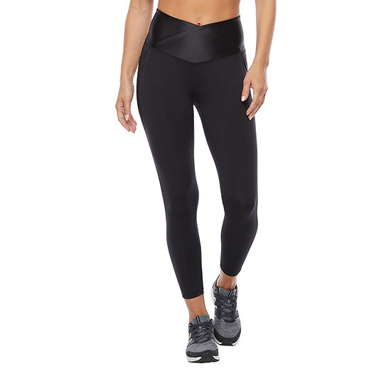 Xersion Womens High Rise 7/8 Ankle Leggings, Color: Black - JCPenney