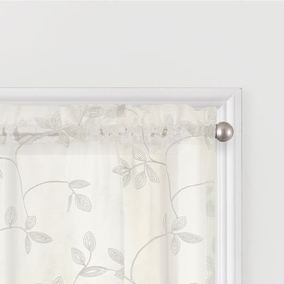 Regal Home Meadow Embroidered 2-pc. Rod Pocket Window Tier