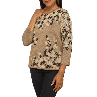 alfred dunner floral sweater