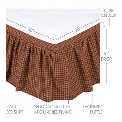 VHC Brands Patriotic Patch 16" Bed Skirt