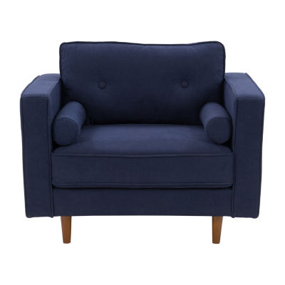 Mulberry Tufted Chair & Ottoman Set