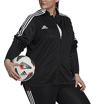 adidas Lightweight Track Jacket Plus, Color: Black - JCPenney
