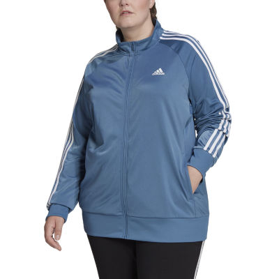 adidas track jacket gray