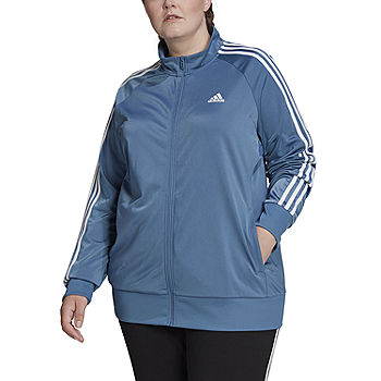 adidas Lightweight Track Jacket Plus, Color: Blue - JCPenney