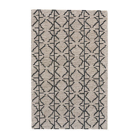 Weave And Wander Fadden Geometric Hand Tufted Indoor Rectangle Accent Rugs, One Size, Brown