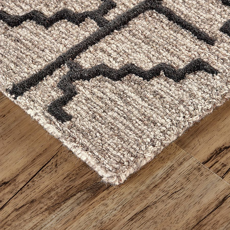 Weave And Wander Fadden Geometric Hand Tufted Indoor Rectangle Accent Rugs, One Size, Brown