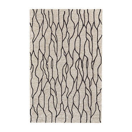 Weave And Wander Fadden Abstract Hand Tufted Indoor Rectangle Accent Rugs, One Size, Brown