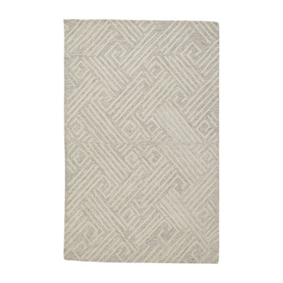Weave And Wander Fadden Geometric Hand Tufted Indoor Rectangle Accent Rugs
