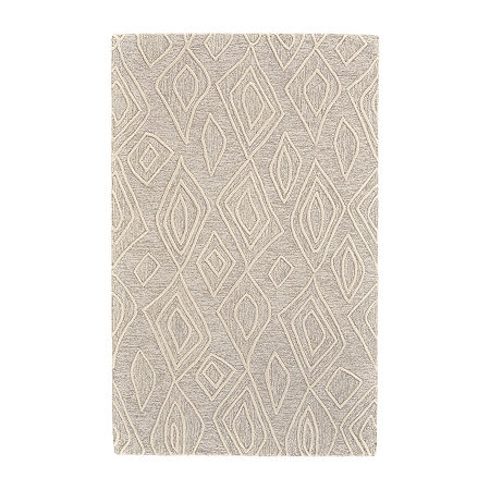 Weave And Wander Fadden Geometric Hand Tufted Indoor Rectangle Accent Rugs, One Size, White