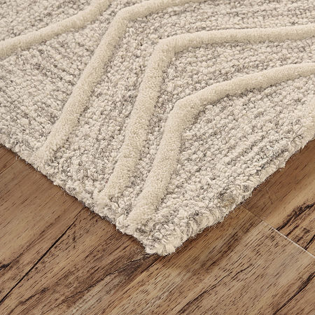 Weave And Wander Fadden Geometric Hand Tufted Indoor Rectangle Accent Rugs, One Size, White