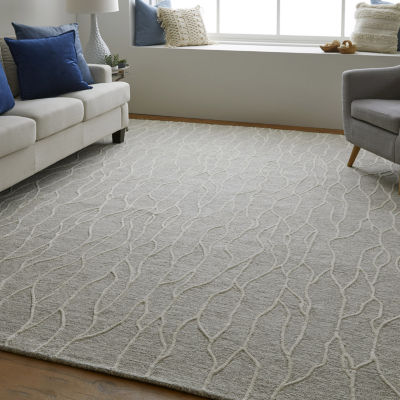 Weave And Wander Fadden Abstract Hand Tufted Indoor Rectangle Area Rugs