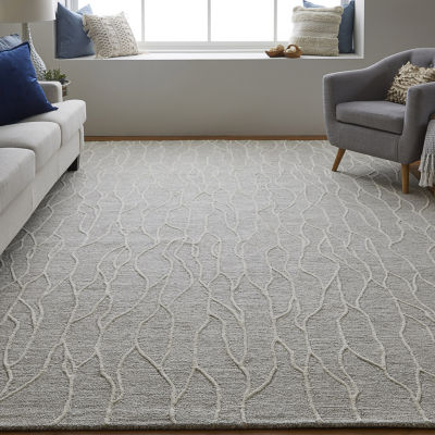 Weave And Wander Fadden Abstract Hand Tufted Indoor Rectangle Area Rugs