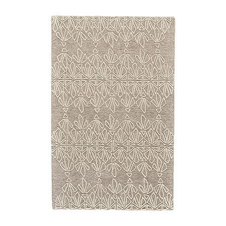 Weave And Wander Fadden Geometric Hand Tufted Indoor Rectangle Area Rugs, One Size, Brown