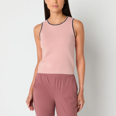 Stylus Womens Crew Neck Sleeveless Tank Top