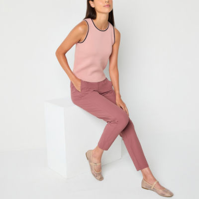 Stylus Womens Crew Neck Sleeveless Tank Top