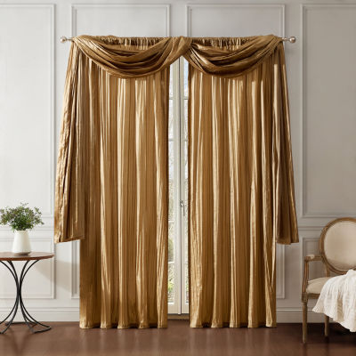Elrene Home Fashions Athena Rod Pocket Light-Filtering Set of 2 Curtain Panel