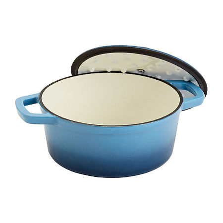 Smith & Clark Cast Iron 5-qt. Round Dutch Oven, One Size, Blue