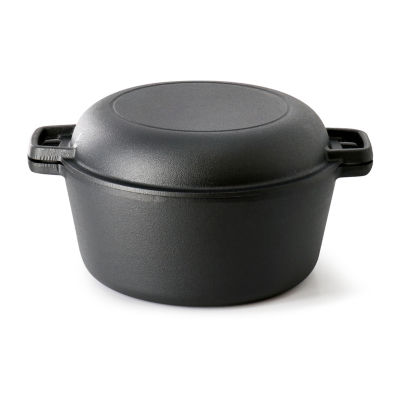 Megachef Cast Iron 2-In-1 Dutch Oven and Skillet