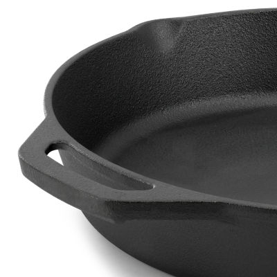 Megachef Pre-Seasoned Cast Iron 12" Skillet with Lid