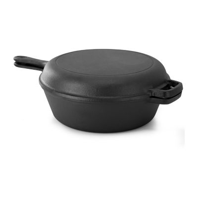 Megachef Pre-Sesoned Cast Iron 2-In-1 Cookware Set