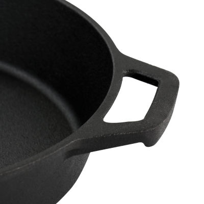 MegaChef Pre-Seasoned Enameled Cast Iron 12" Frying Pan