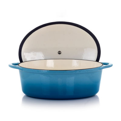 Megachef Enameled Cast Iron Oval 2-pc. Casserole Dish