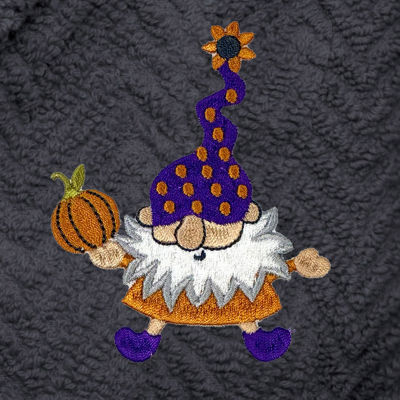 Linum Home Textiles Halloween Herringbone Bathrobe Unisex Adult Long Sleeve Length Robe