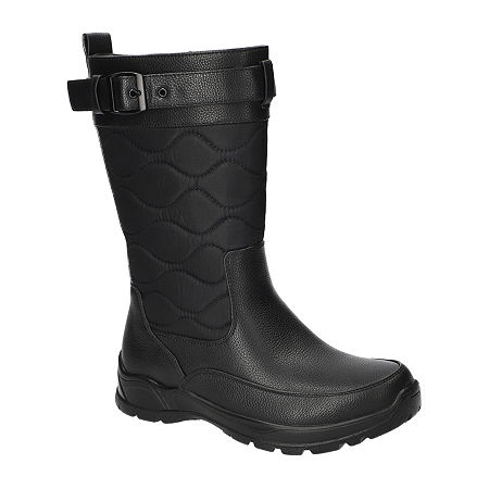 Easy Street Womens Blizzard Flat Heel Booties In Black