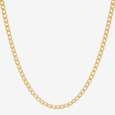 Made in Italy Womens 14K Gold 18 Inch Curb Chain Necklace